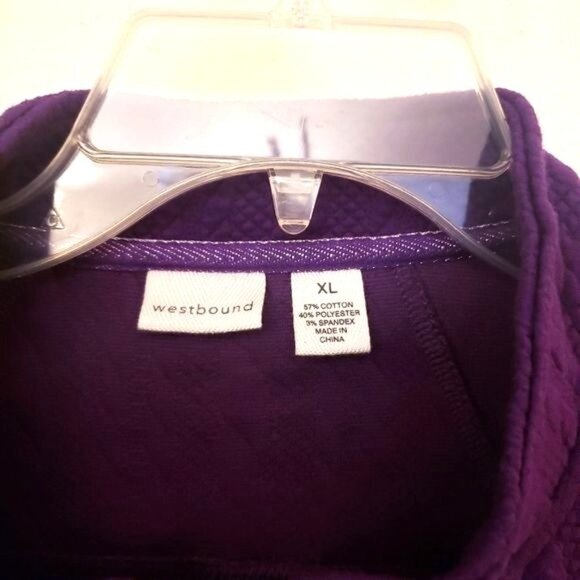 Westbound Cotton Blend Cable Knit Patterned Zip Front Vest Sz XL EUC - Picture 8 of 10